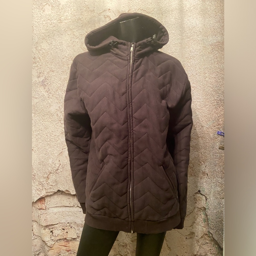 DC Shoes Black Quilted Hoodie Jacket